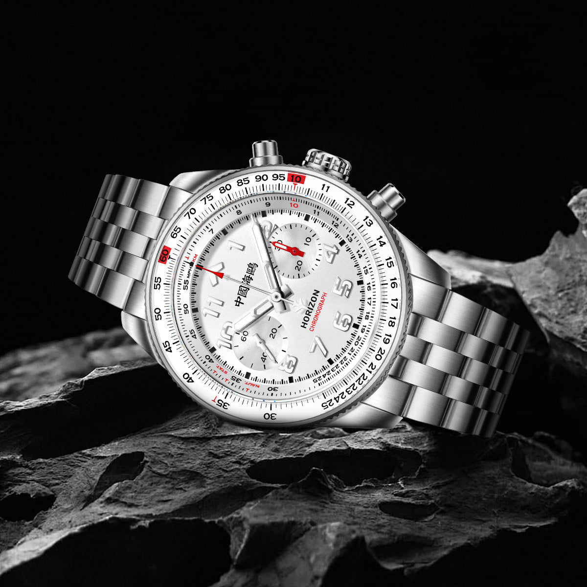 Aviation Tachymètre Chronographe Titane 43mm