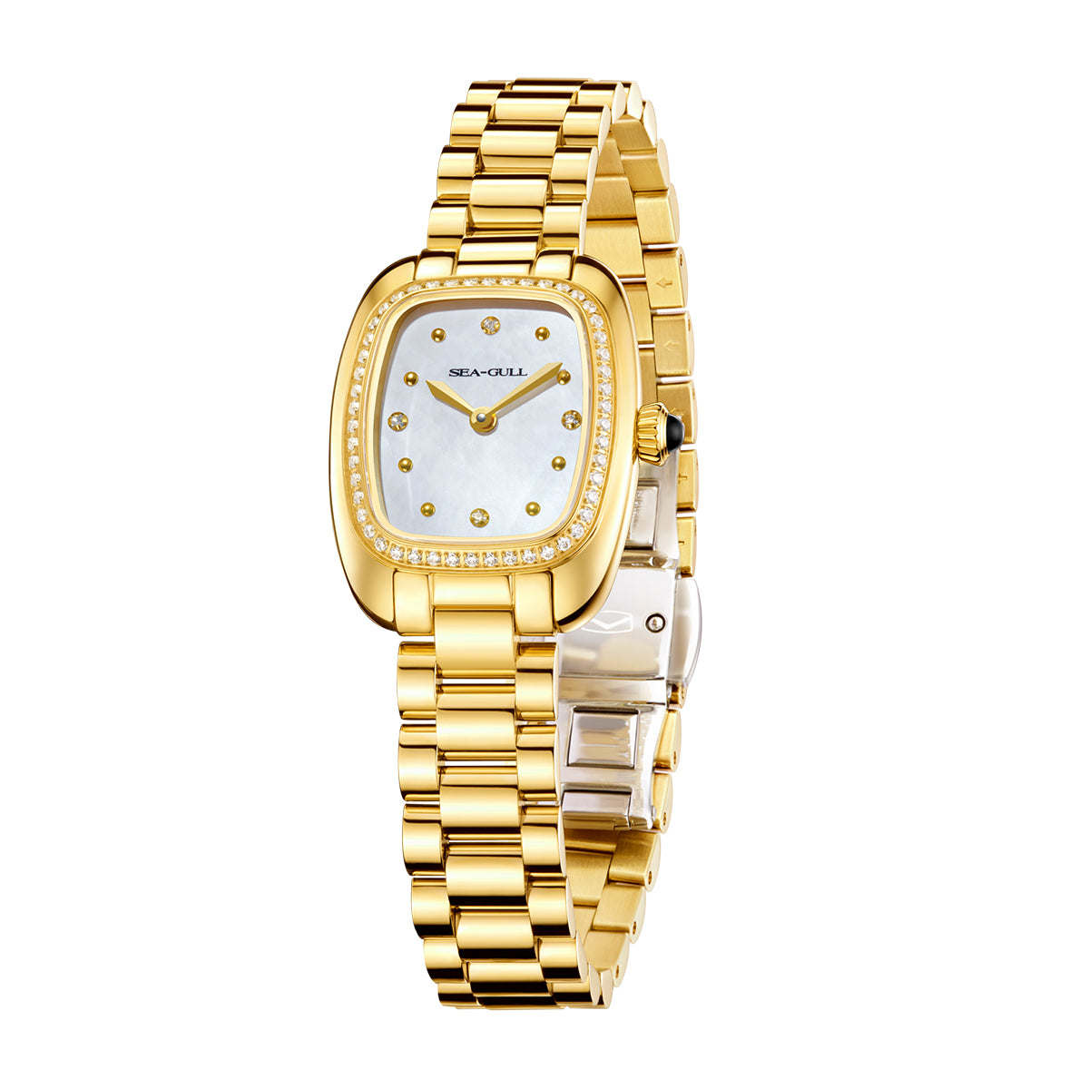 Femme Texturé Vague Serti Diamant Femme 30mm