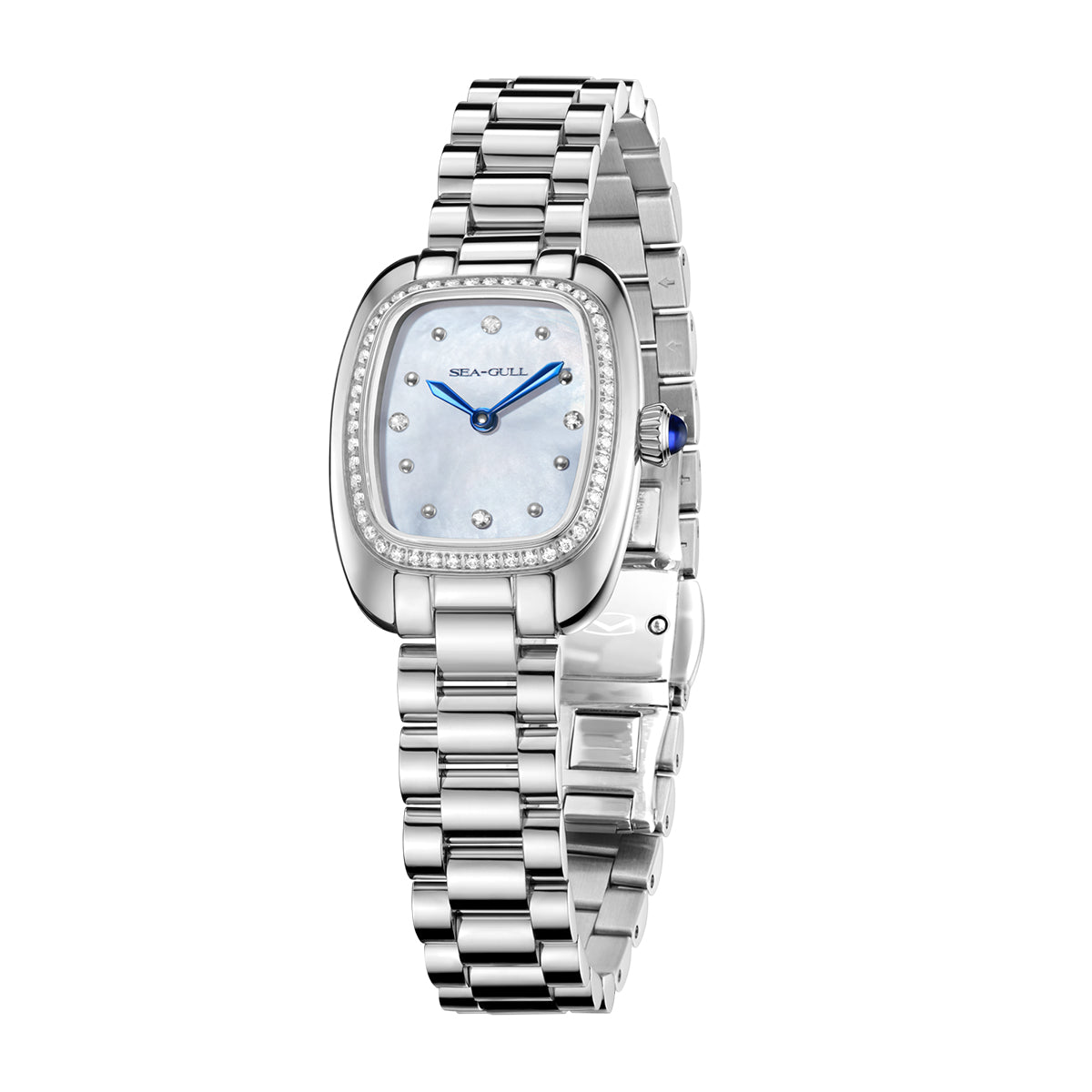 Femme Texturé Vague Serti Diamant Femme 30mm