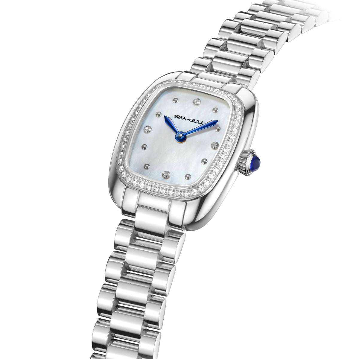 Femme Texturé Vague Serti Diamant Femme 30mm