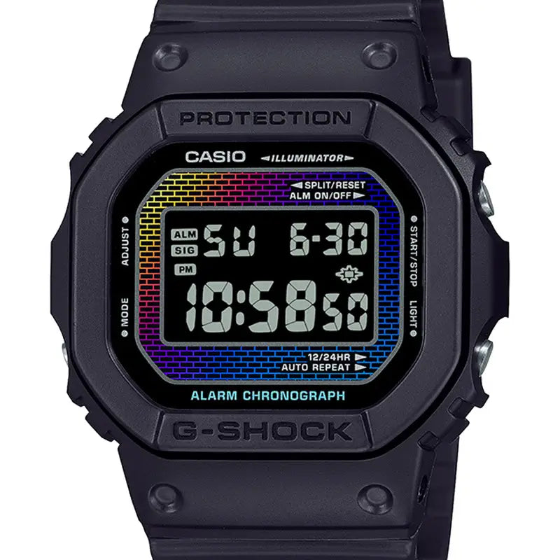 Montre Capsule Rainbow Brick Wall DW-5600RW-1ER