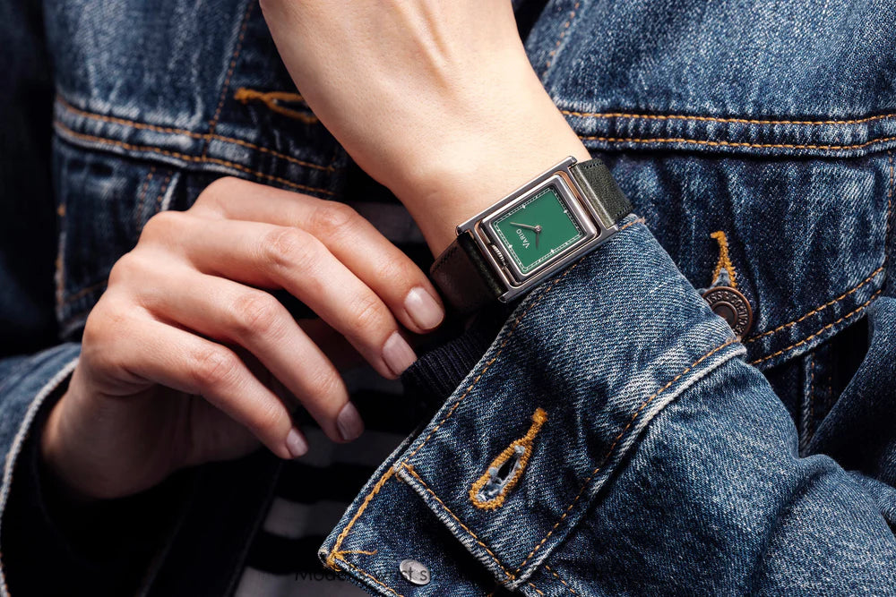 Vario VERSA Reversible Dual Time Gunmetal-Green Watch