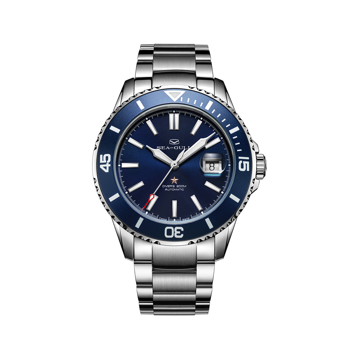Océan 200m Étanche Date Loupe Plongée 44mm