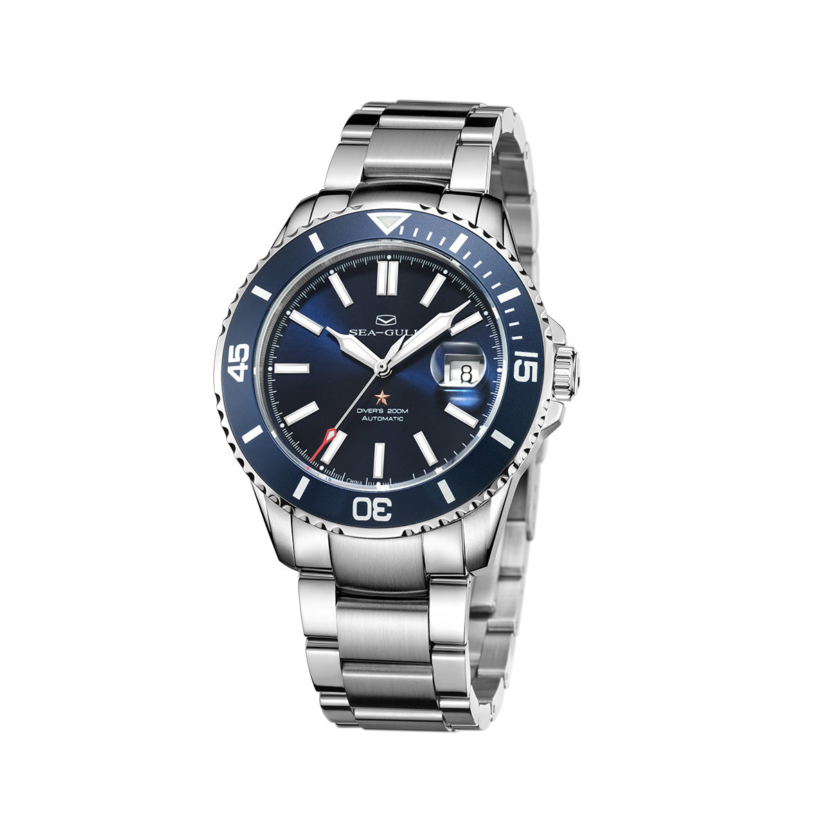 Océan 200m Étanche Date Loupe Plongée 44mm