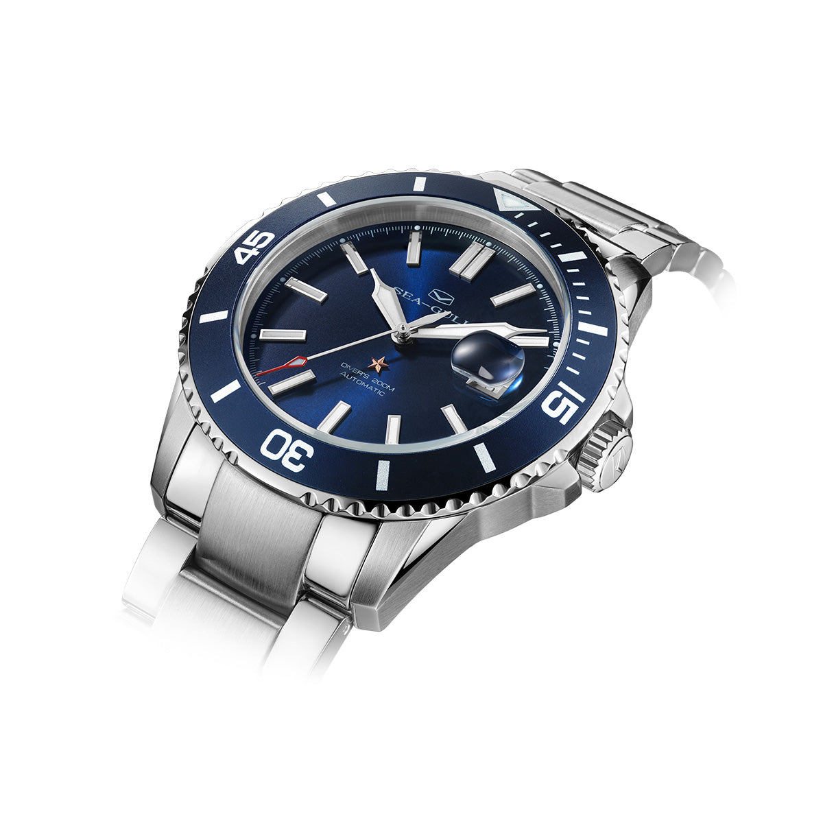 Océan 200m Étanche Date Loupe Plongée 44mm
