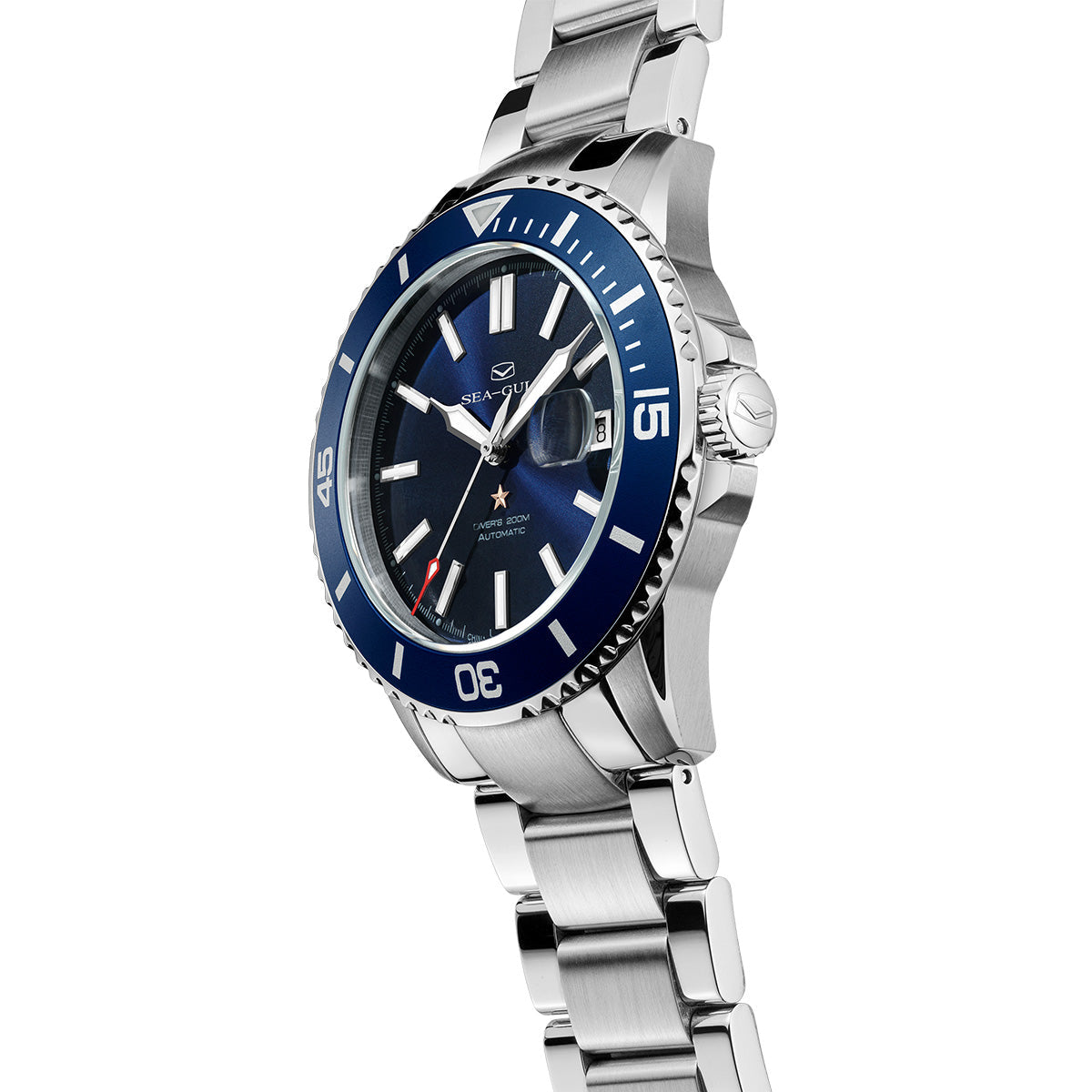 Océan 200m Étanche Date Loupe Plongée 44mm