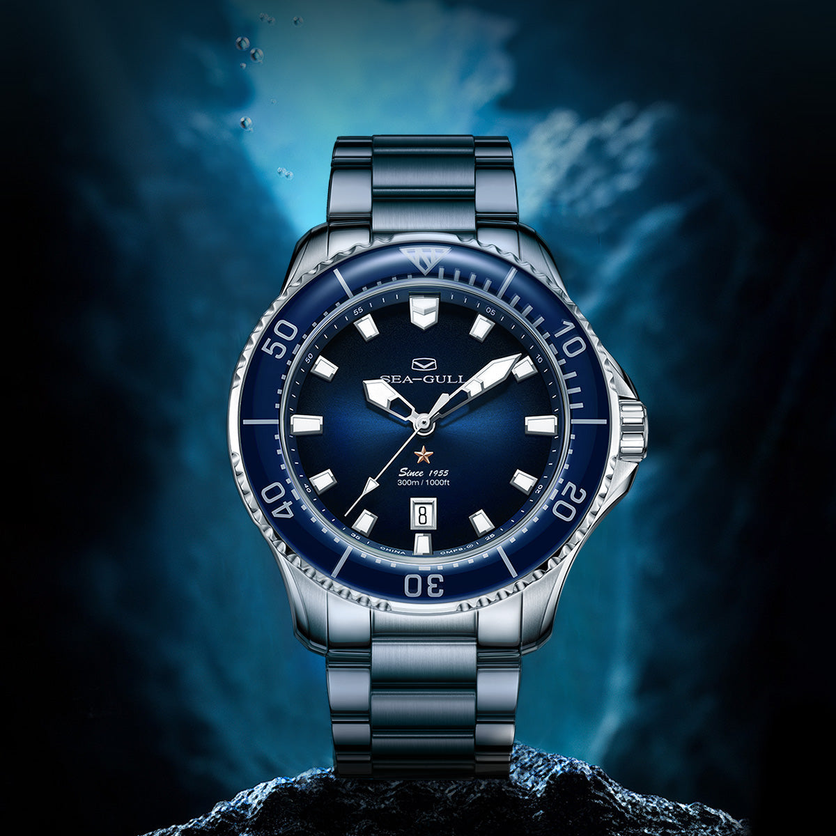 Océan Pro 300m Étanche Plongée 44mm