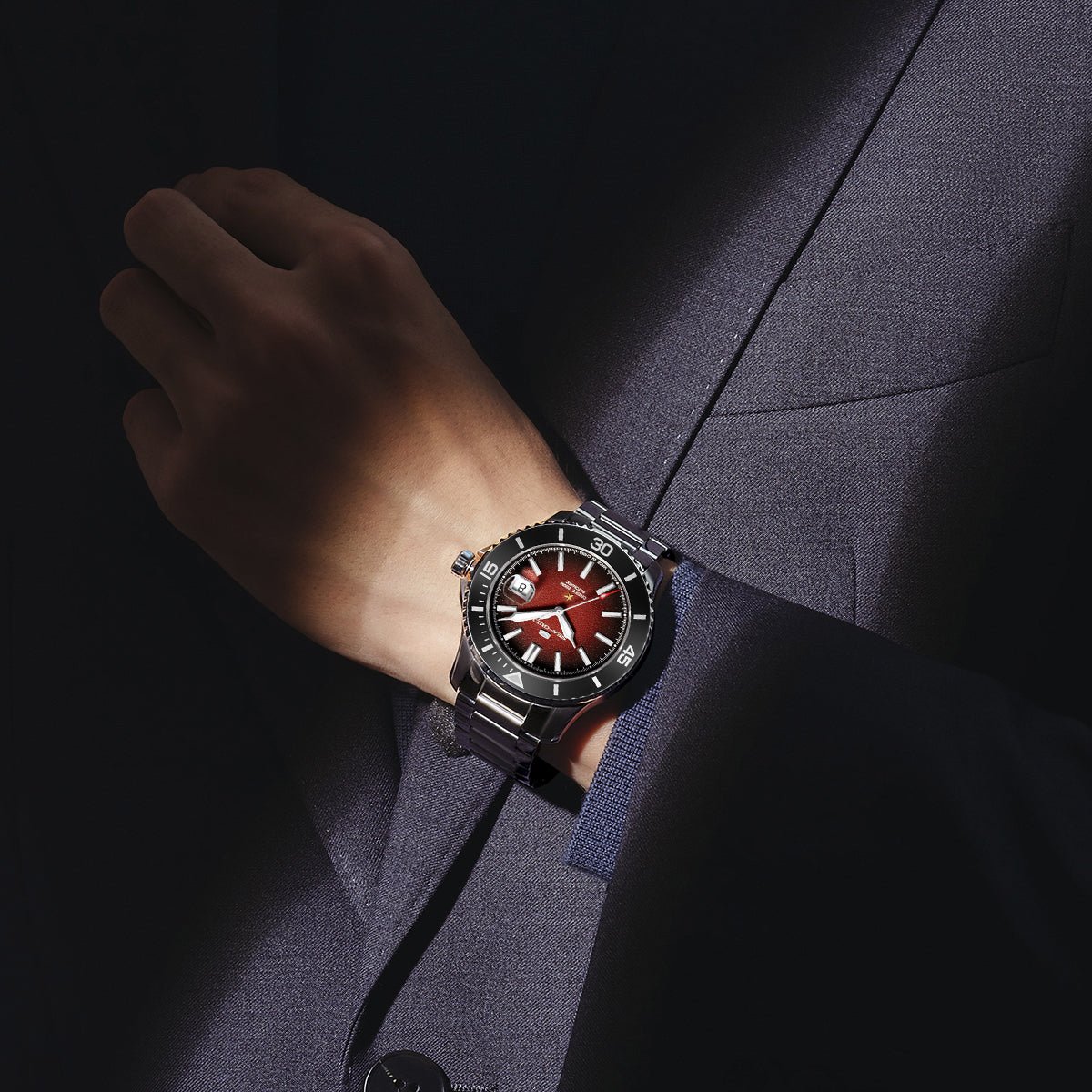 Océan 200m Étanche Cadran Mat Plongée 44mm