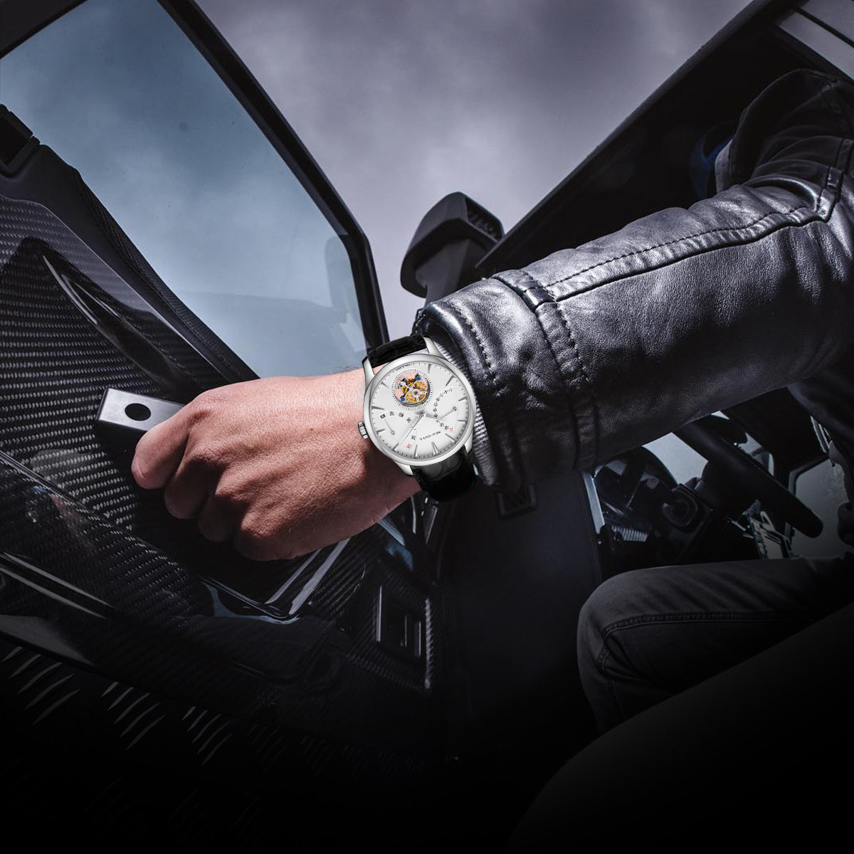 Artisan Patrimoine Multifonction Jour-Date Calendrier Excentrique Tourbillon 41mm