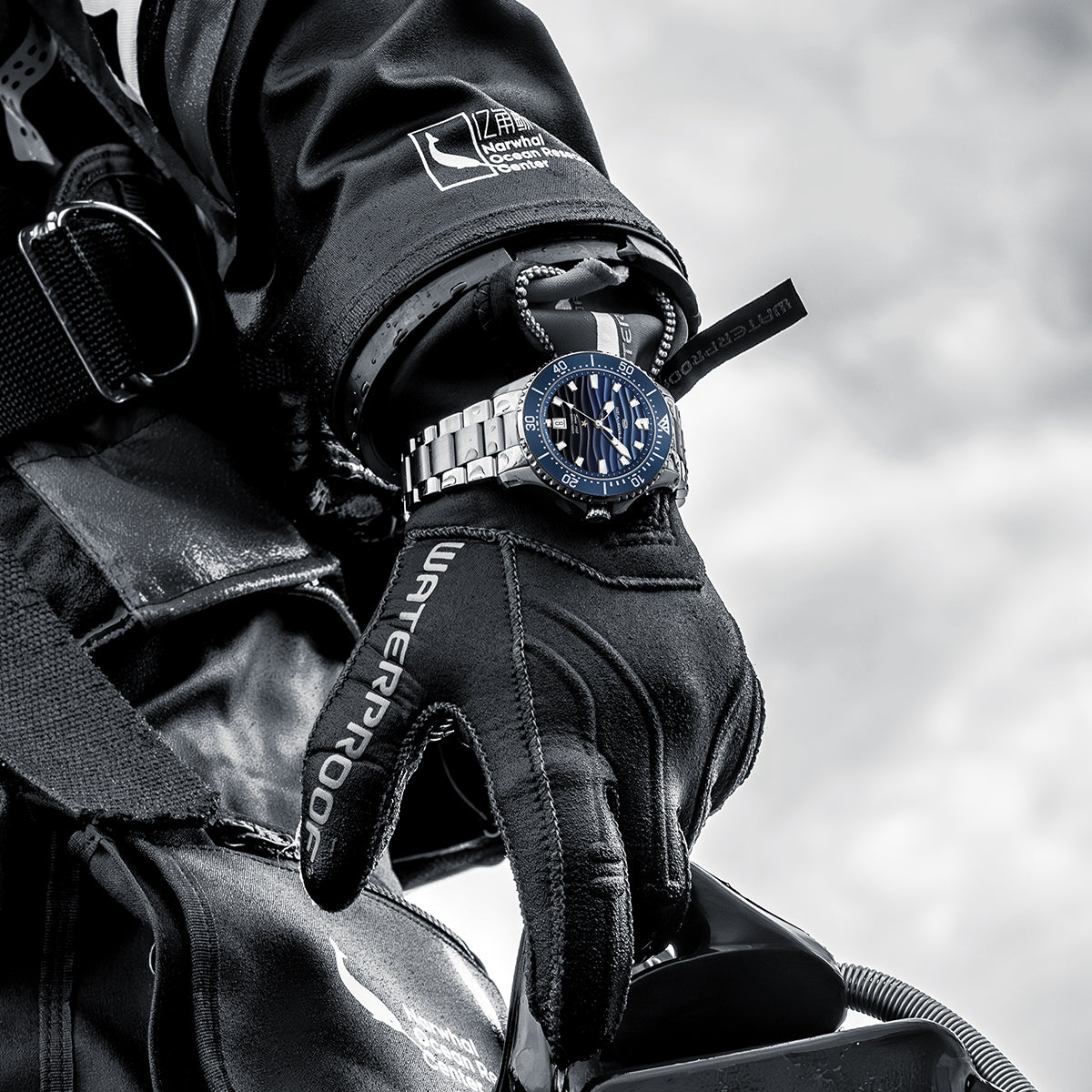 Océan Pro 300m Étanche Dégradé Texturé Vague Plongée 41mm
