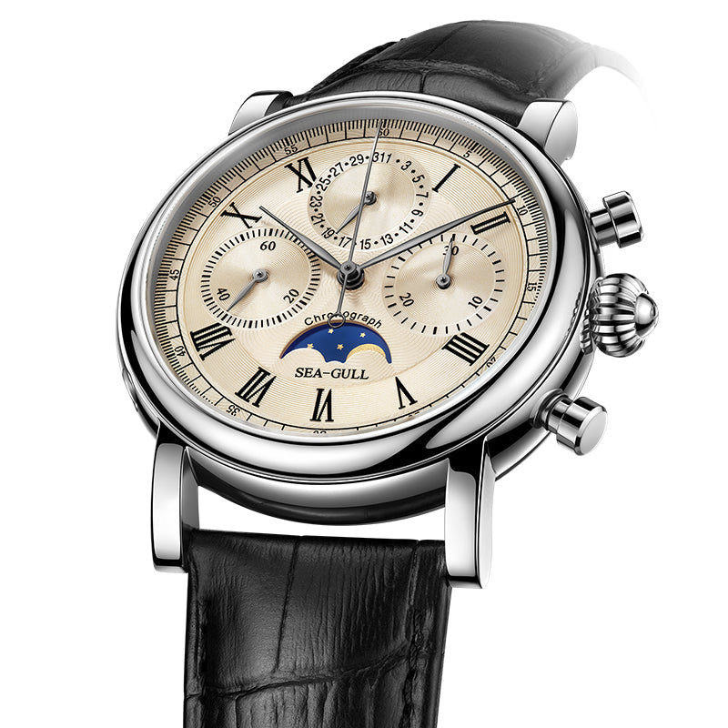 Extraordinaire Multifonction Phase de Lune Chronographe 41mm