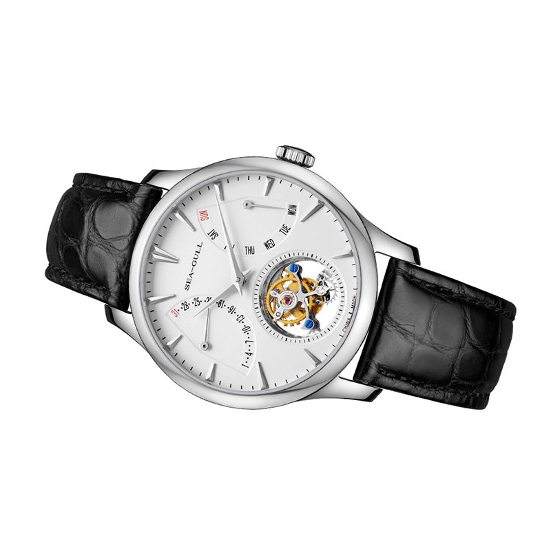 Artisan Patrimoine Multifonction Jour-Date Calendrier Excentrique Tourbillon 42mm