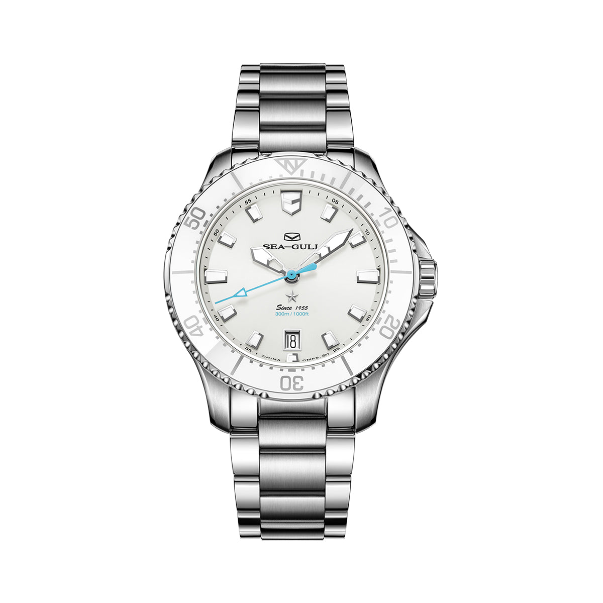 Océan Pro 300m Étanche Nacre Femme Plongée 40mm