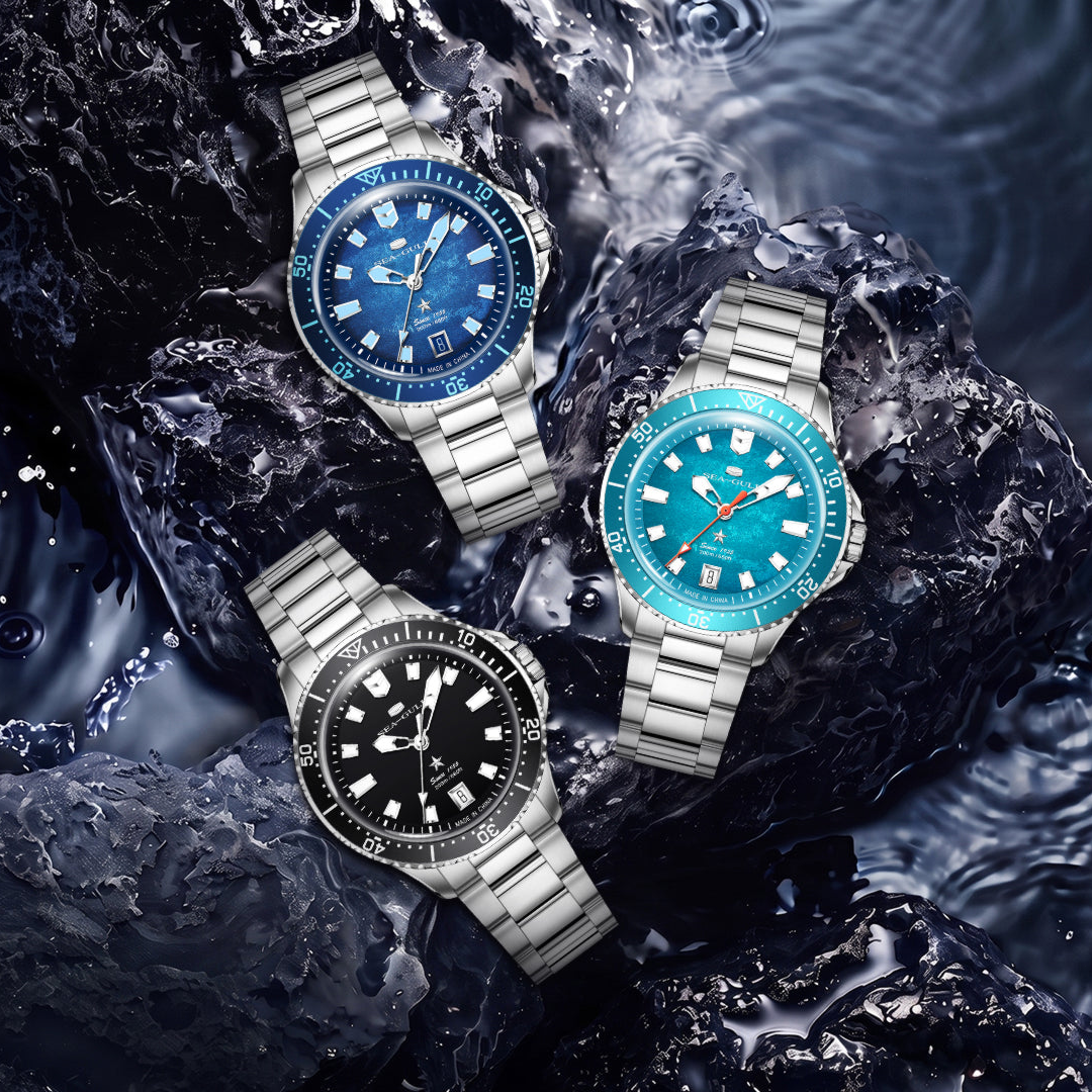 Océan 200m Métallique Dégradé Calendrier Plongée 39mm