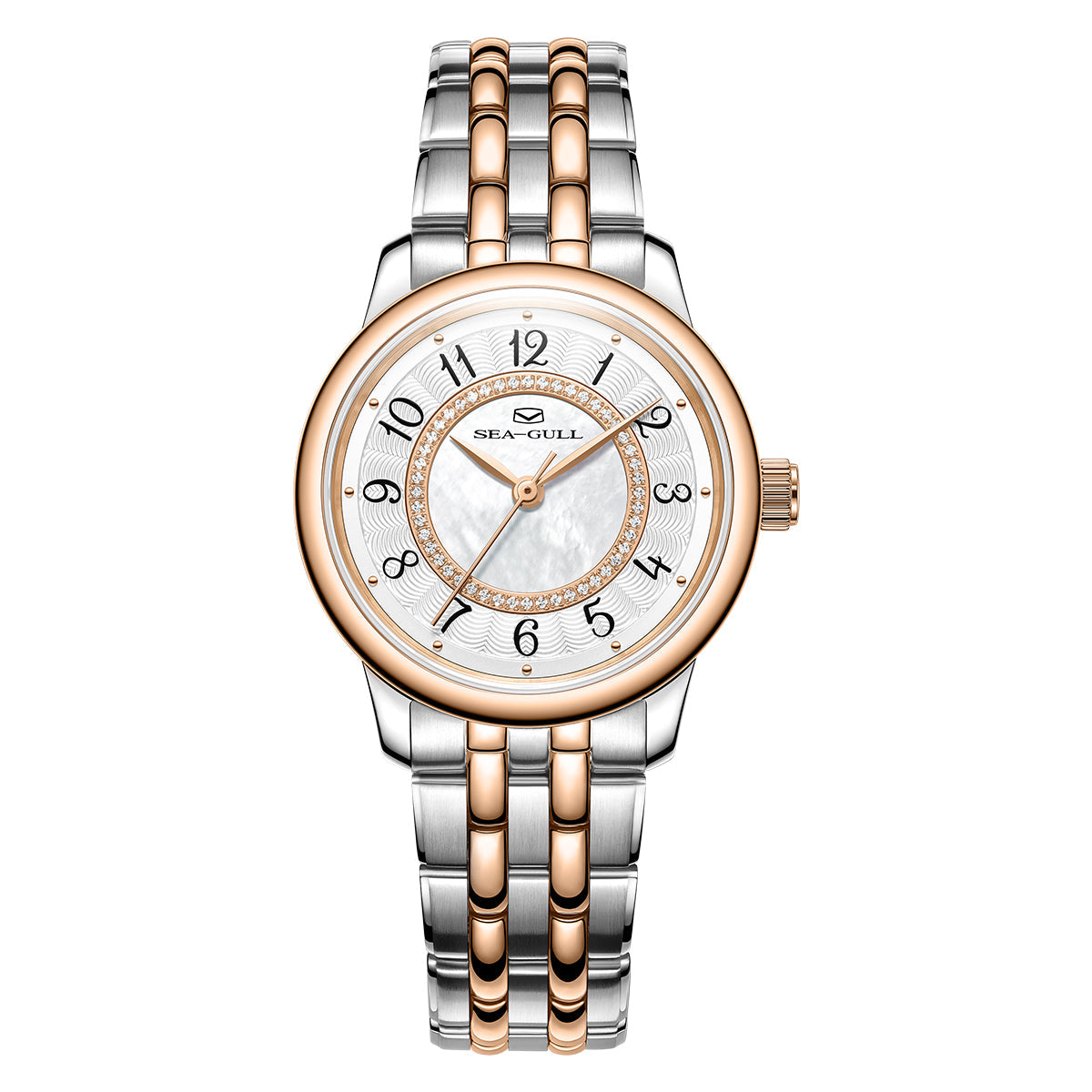Femme Cercles Concentriques Serti Diamant Habillée 32mm