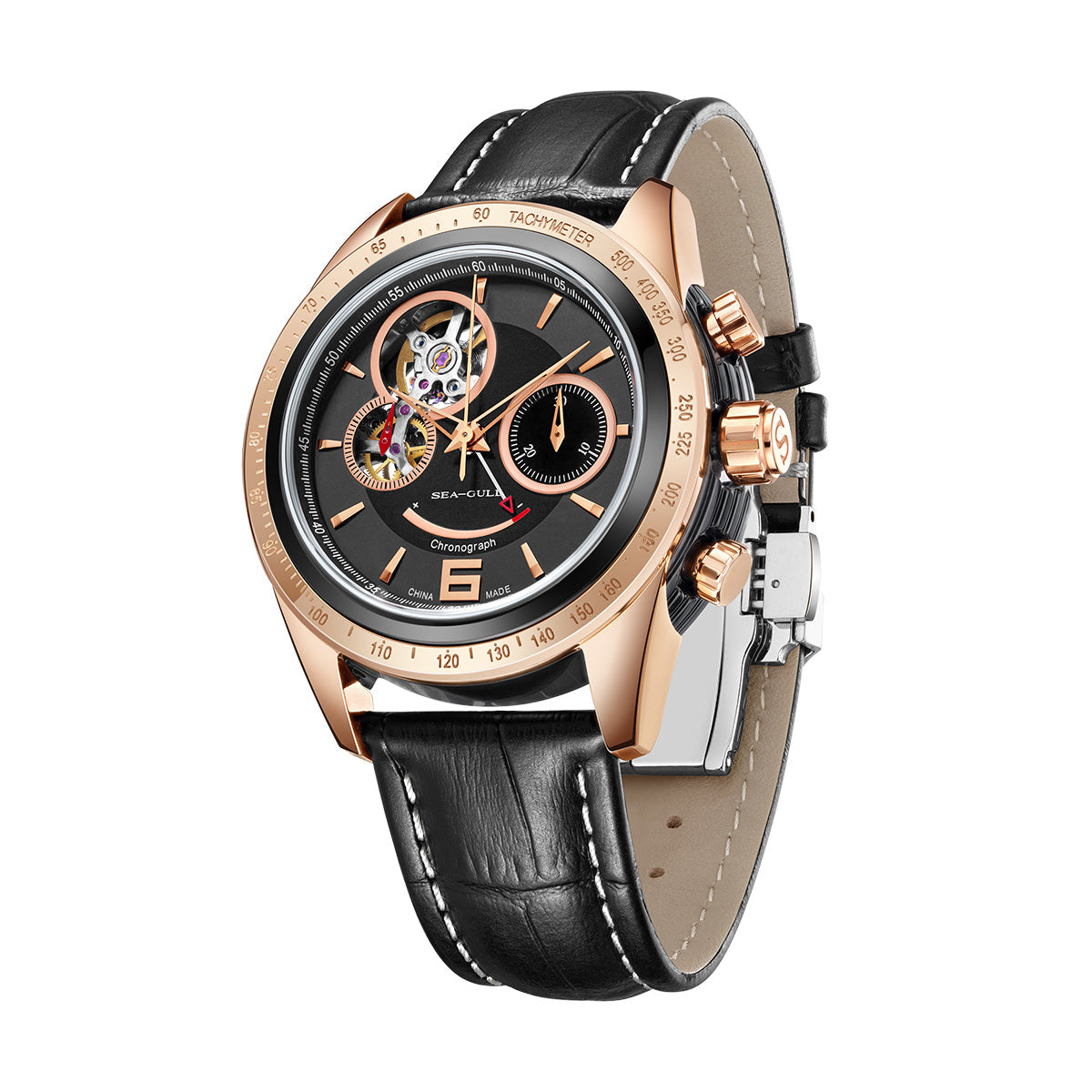 Style Course Réserve de Marche Tachymètre Complication Chronographe 42mm