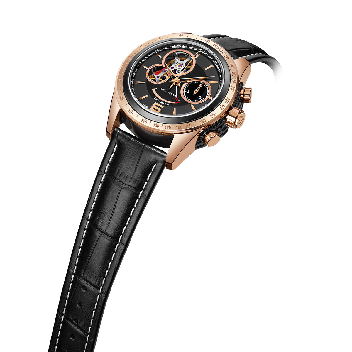 Style Course Réserve de Marche Tachymètre Complication Chronographe 42mm