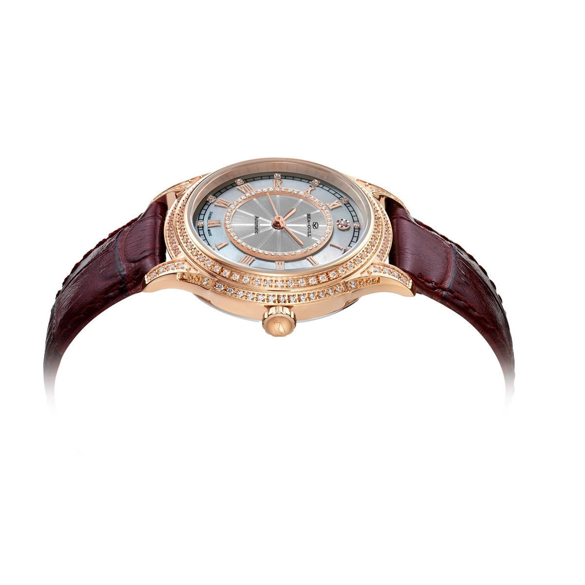 Serti Diamant Nacre Vintage Femme 34mm