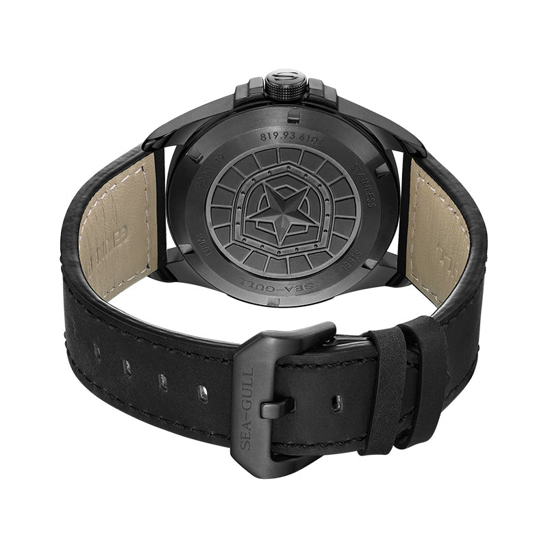Army One Matte Noir Brossé Texture 43mm