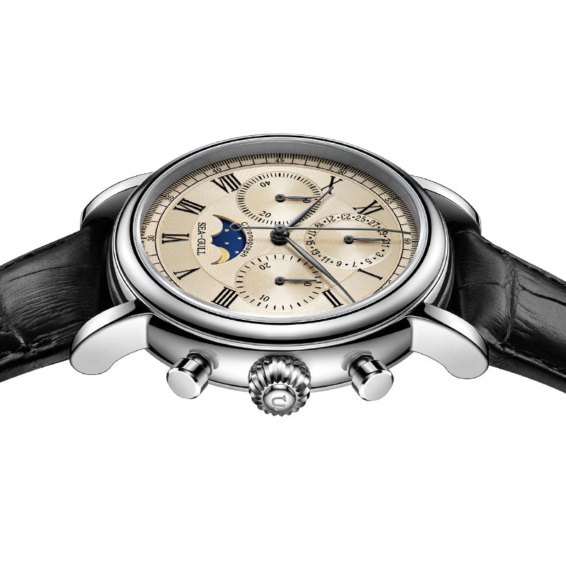Extraordinaire Multifonction Phase de Lune Chronographe 41mm