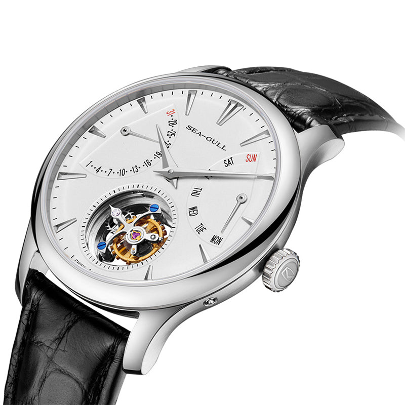 Artisan Patrimoine Multifonction Jour-Date Calendrier Excentrique Tourbillon 42mm