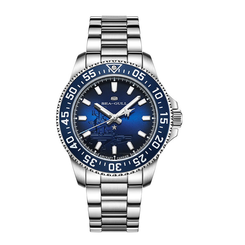 Océan 200m Étanche Porte-Avion Plongée 44mm