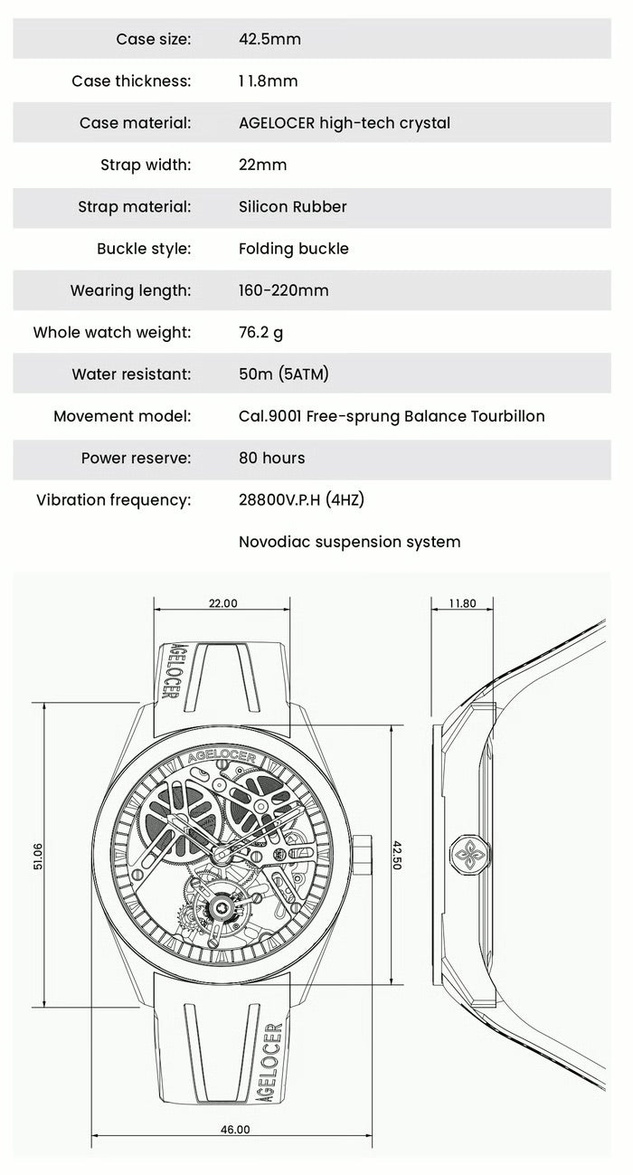 AGELOCER｜"Ice Never Melts" Free-sprung Tourbillon Watch 2.0