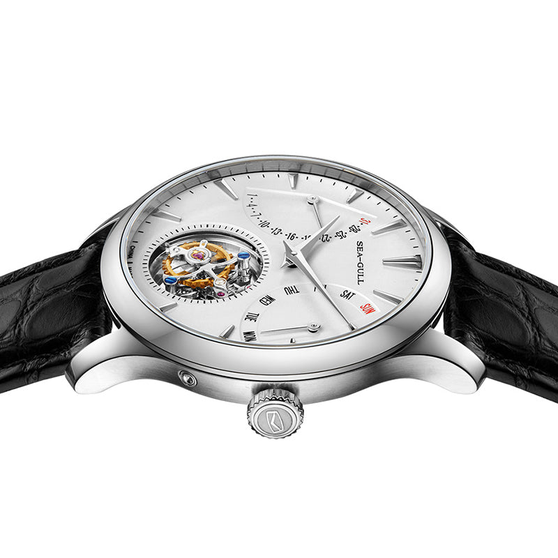Artisan Patrimoine Multifonction Jour-Date Calendrier Excentrique Tourbillon 42mm