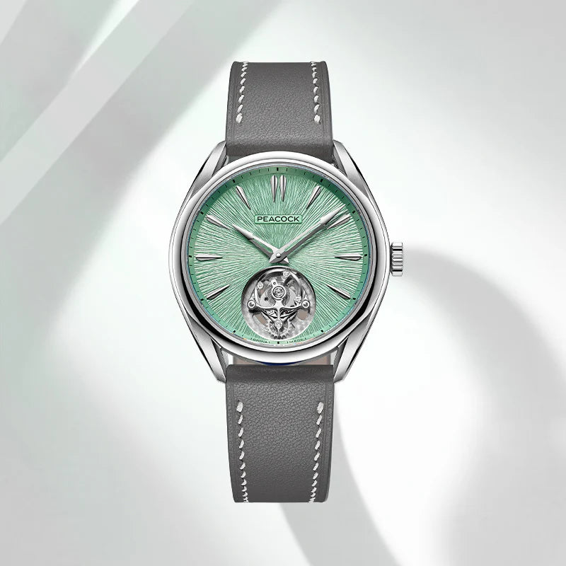 Peacock Divine Craft Hand-Made Micro-Engraved Ultra-Thin Tourbillon Watch
