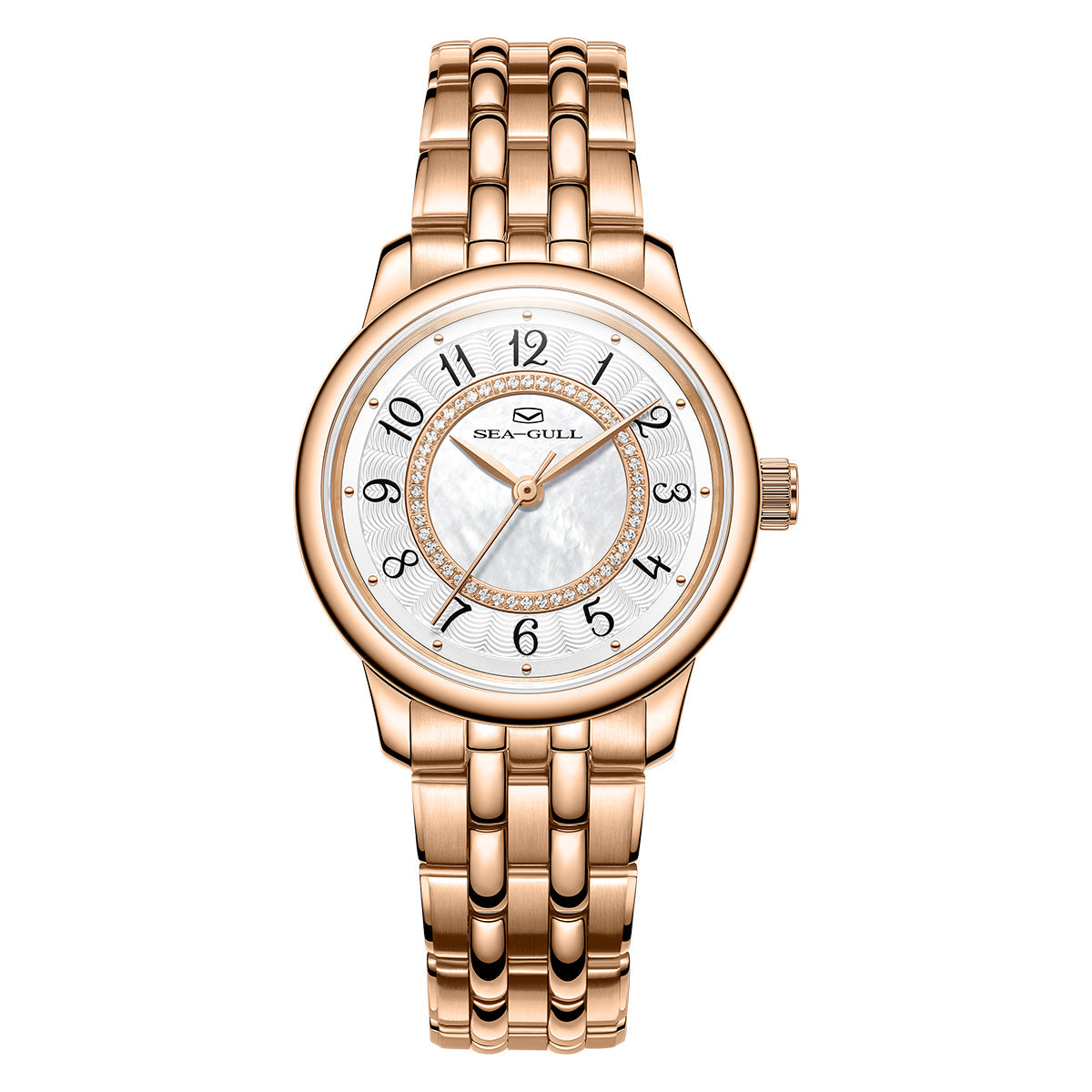 Femme Cercles Concentriques Serti Diamant Habillée 32mm