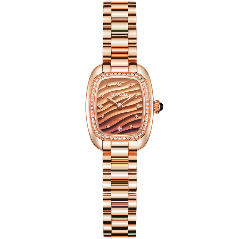 Femme Texturé Vague Serti Diamant Femme 30mm