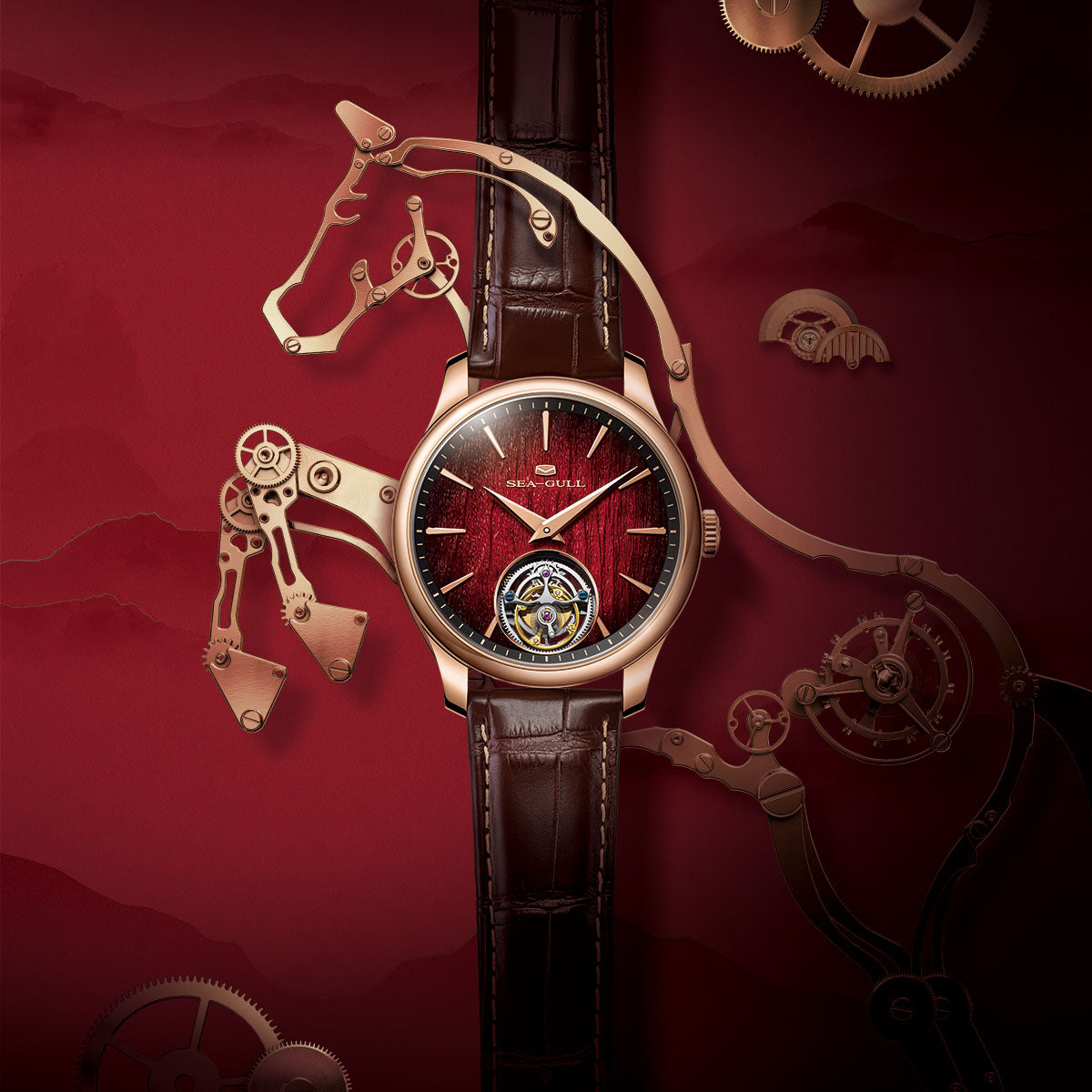 Année du Cheval Édition Limitée Ultra-fin Tourbillon 42mm