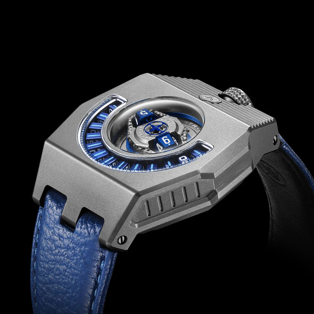 Bracelet en cuir de vache bleu pour MANTA-X