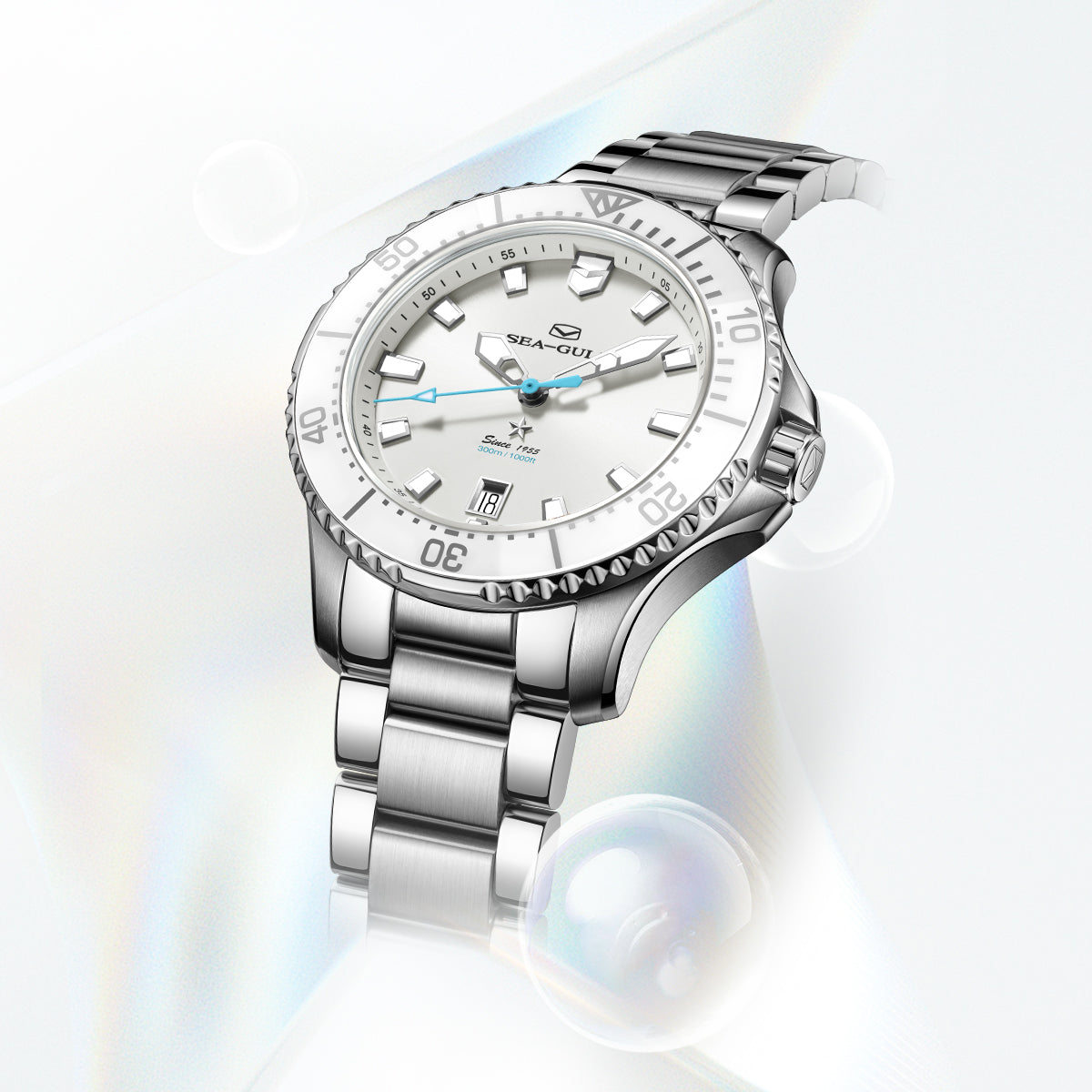 Océan Pro 300m Étanche Nacre Femme Plongée 40mm