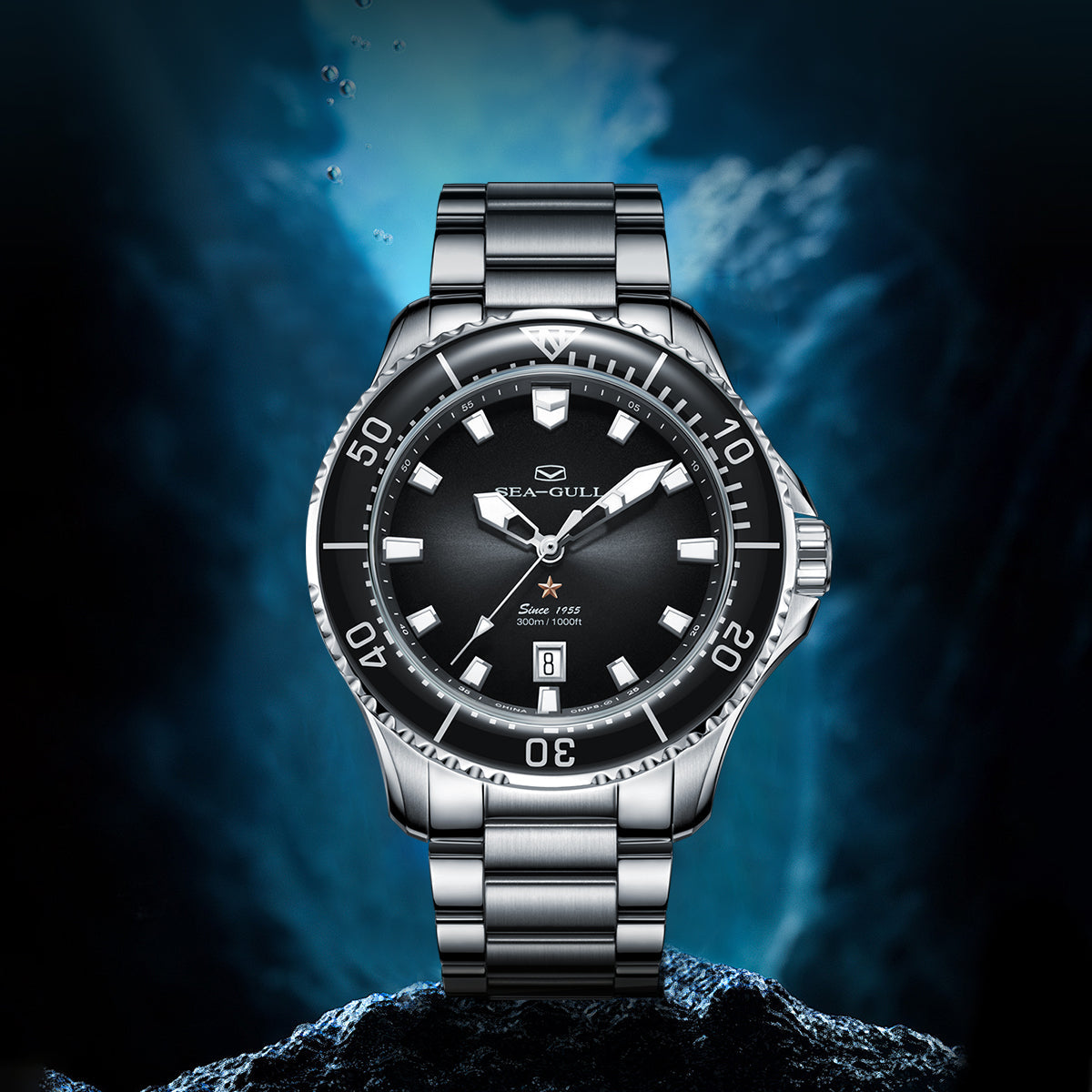 Océan Pro 300m Étanche Plongée 44mm