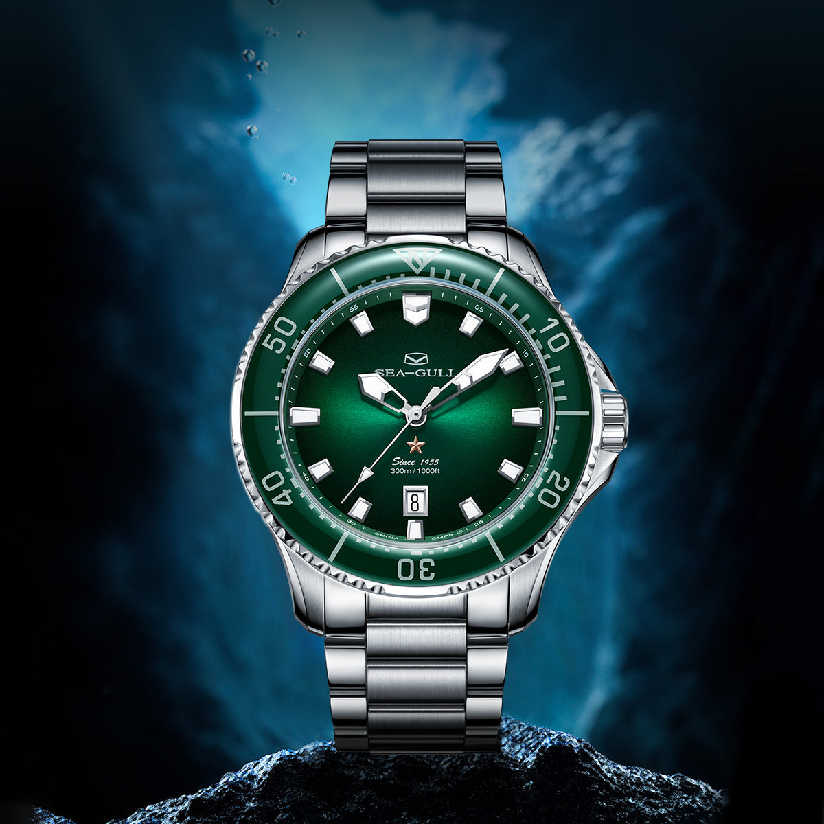 Océan Pro 300m Étanche Plongée 44mm