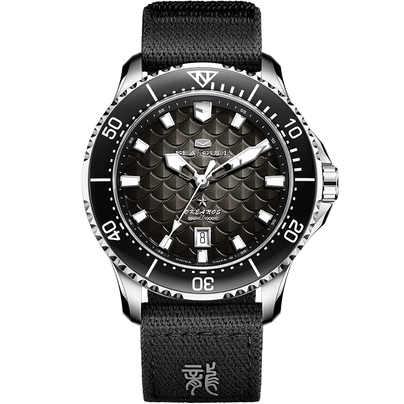 Océan Pro "Rois Dragons des Quatre Mers" Cadran Écailles de Dragon 300m Étanche Plongée 44mm