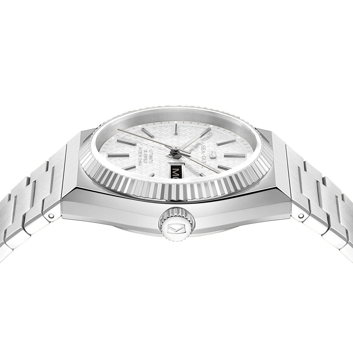 Motif Nuage Ancien Jour-Date Réédition Habillée 38mm