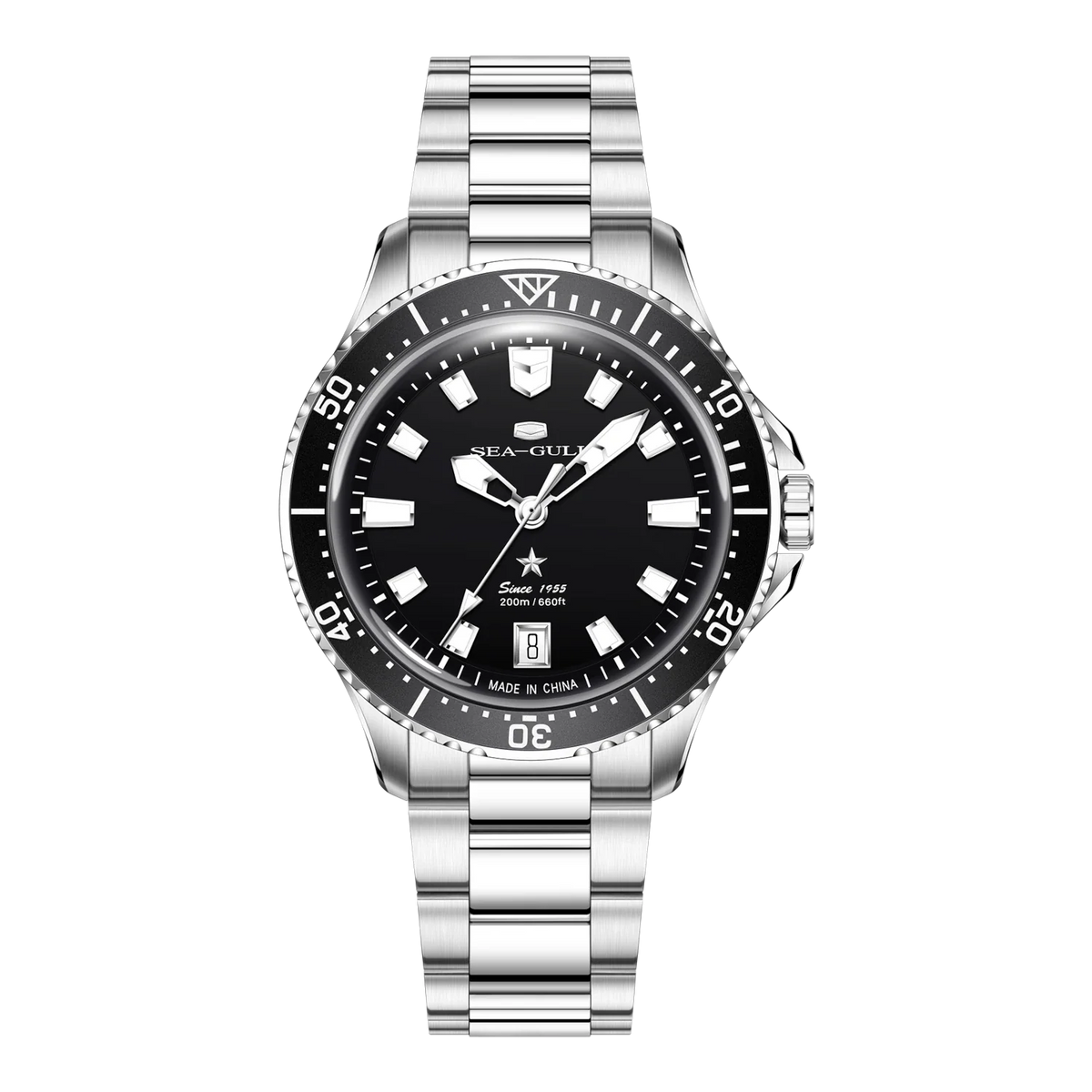 Océan 200m Métallique Dégradé Calendrier Plongée 39mm