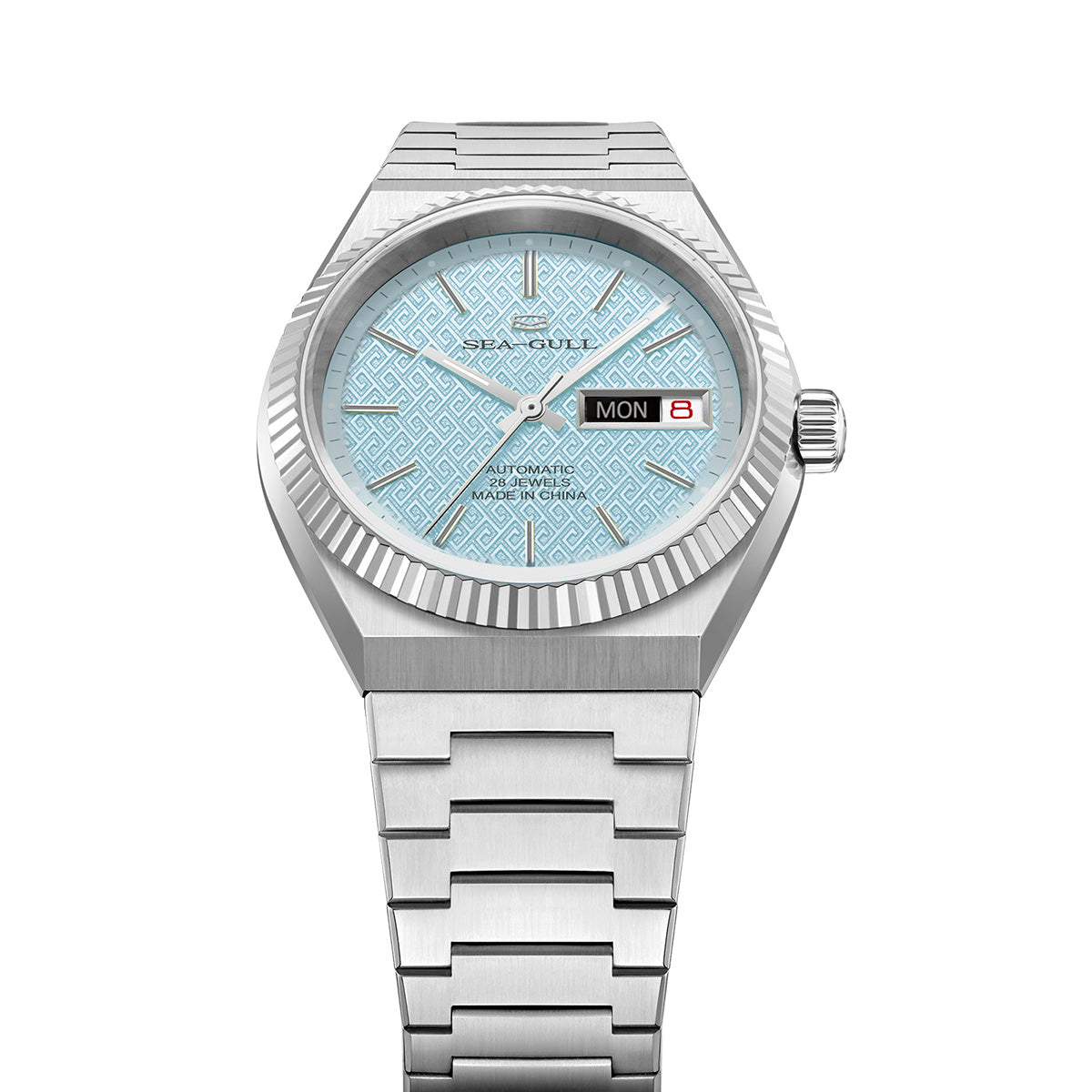 Motif Nuage Ancien Jour-Date Réédition Habillée 38mm
