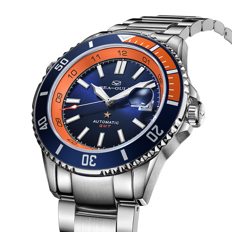 Océan 200m Étanche GMT Plongée 43.5mm