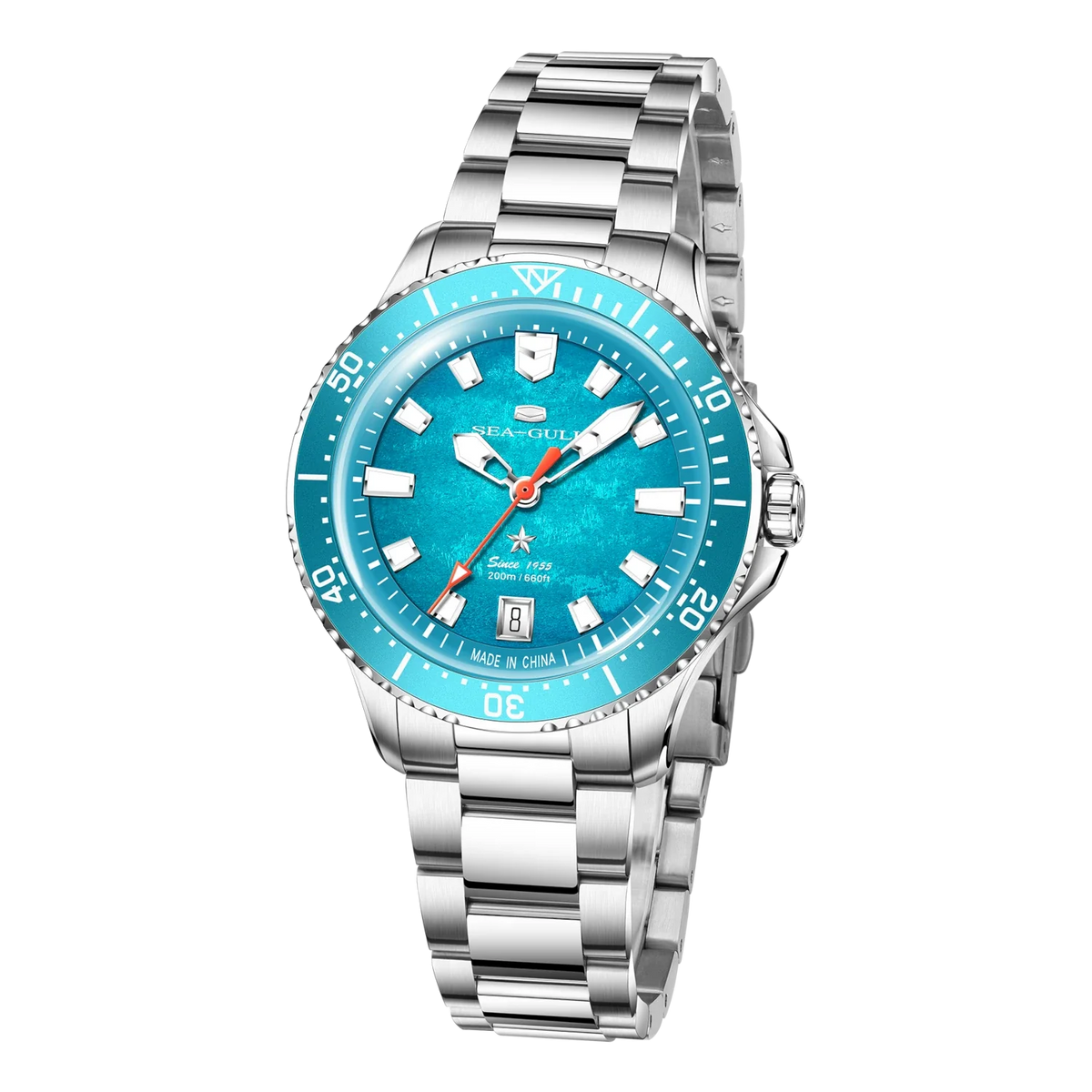 Océan 200m Métallique Dégradé Calendrier Plongée 39mm