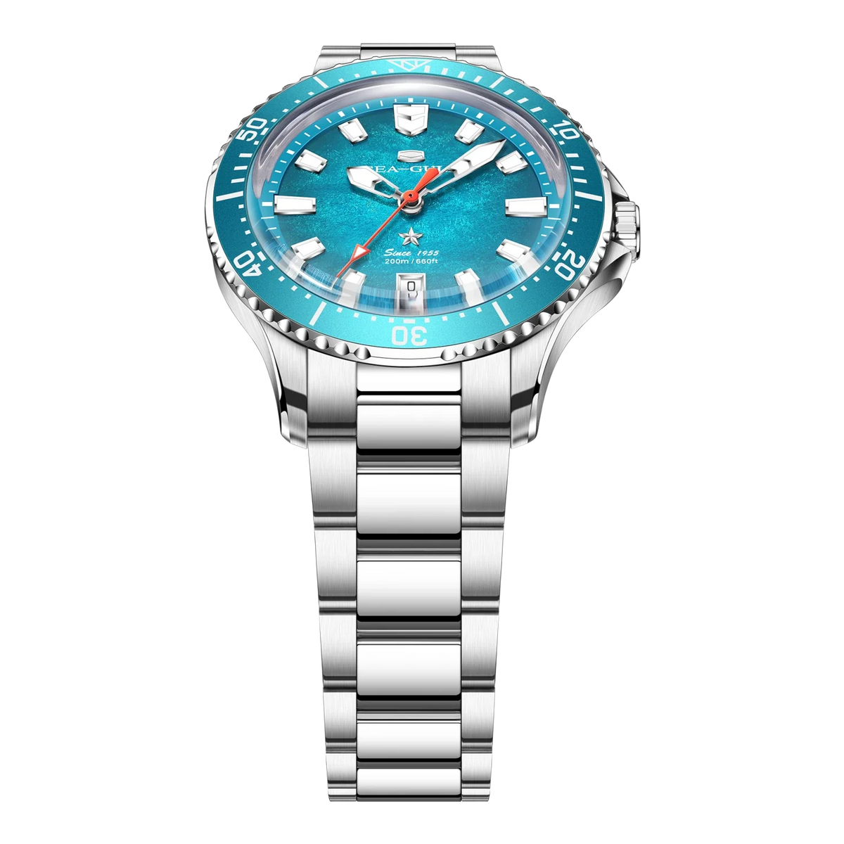 Océan 200m Métallique Dégradé Calendrier Plongée 39mm