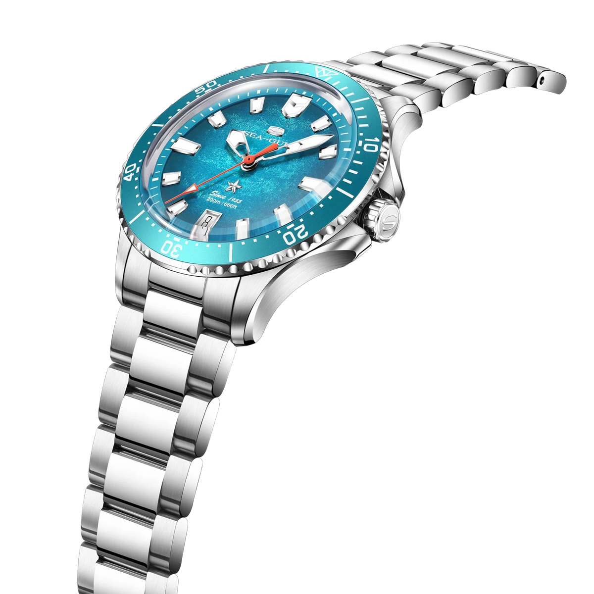 Océan 200m Métallique Dégradé Calendrier Plongée 39mm
