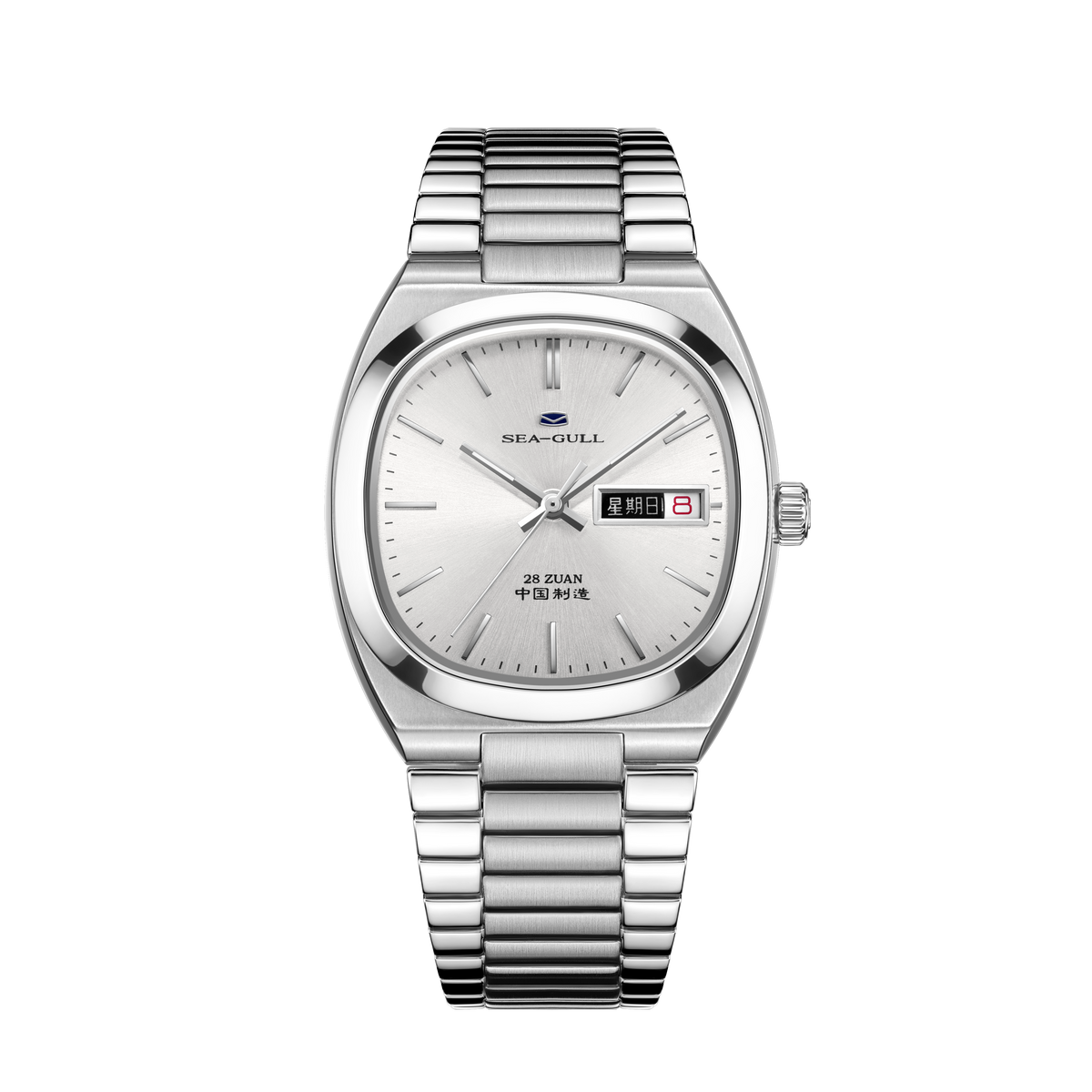 Jour-Date Calendrier Tonneau Habillée 34mm