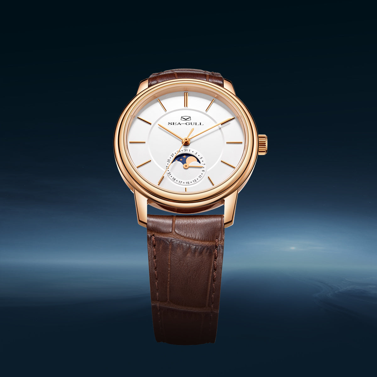 Ultra-fin Phase de Lune Habillée 38mm