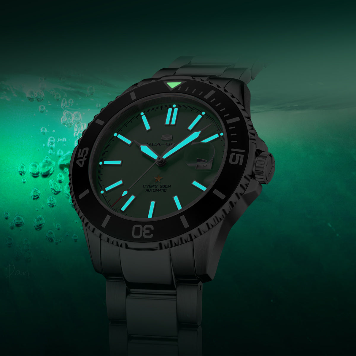 Océan 200m Étanche Cadran Mat Plongée 44mm