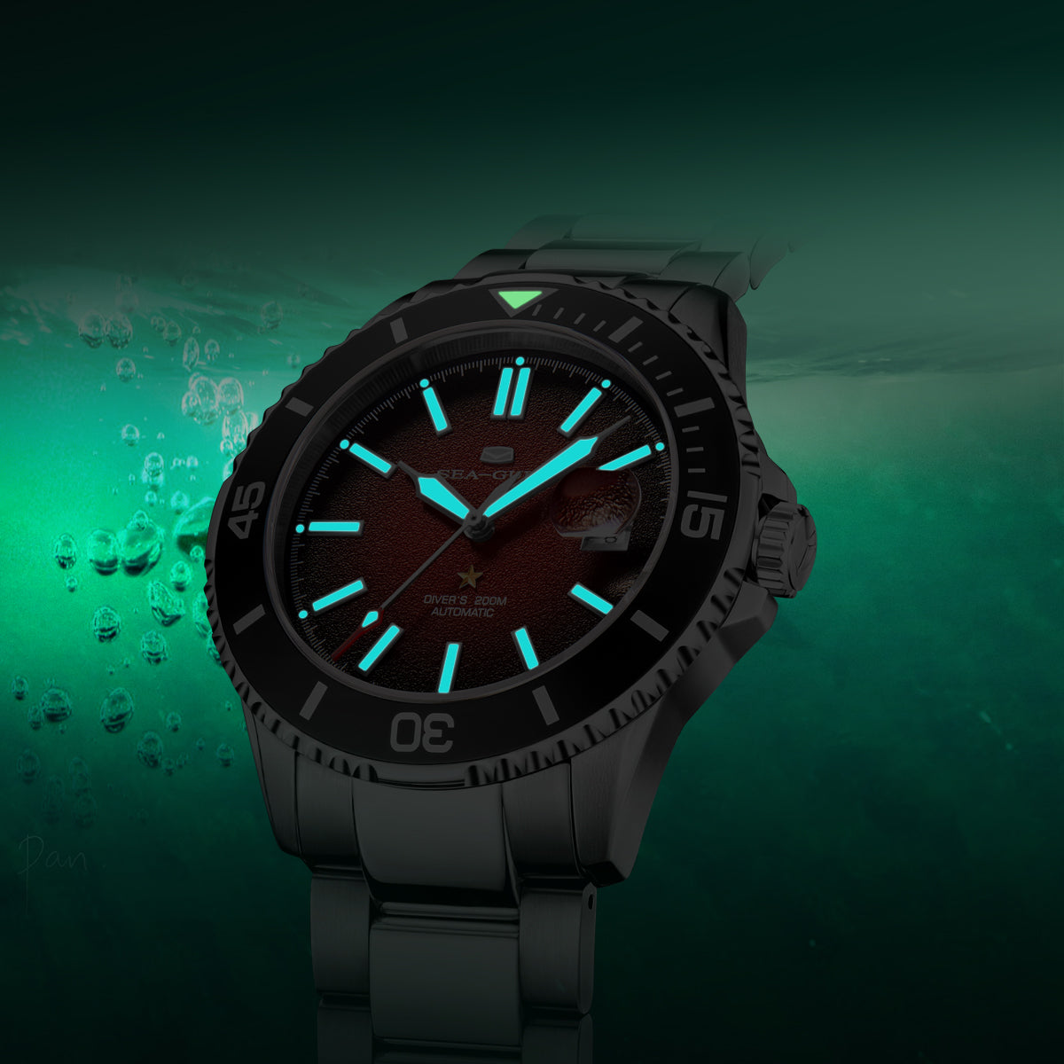 Océan 200m Étanche Cadran Mat Plongée 44mm