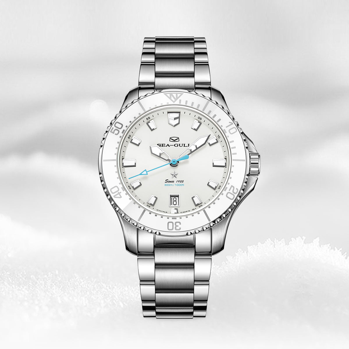 Océan Pro 300m Étanche Nacre Femme Plongée 40mm