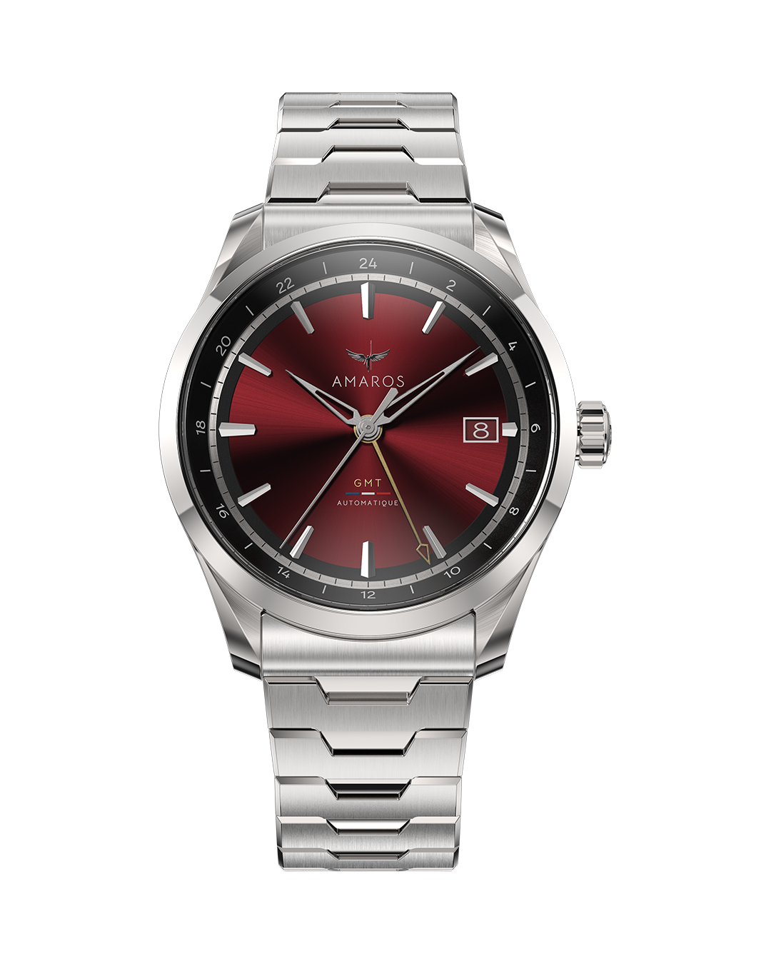 The Odyssey - Automatic GMT Watch - Bordeaux Red 